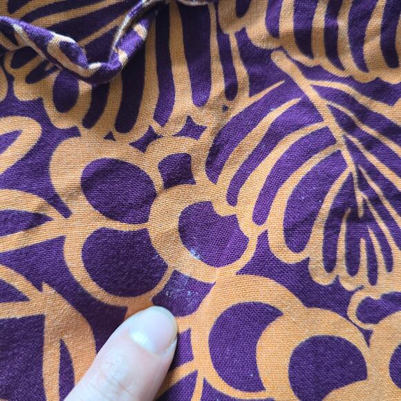 Sundance Boho Printed Jogger Pants Orange Navy Size M Relaxed Lounge Resort - Picture 7 of 11